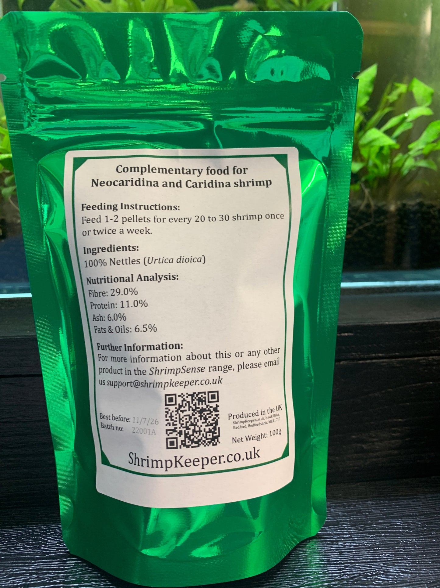 Nettle Shrimp Food Pellets (100% Stinging Nettle)